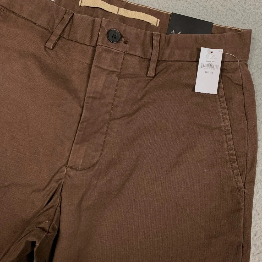 Banana Republic Lived-in Chino Pants Men's 28x32 Rich Earth Slim Tapered NWT $95